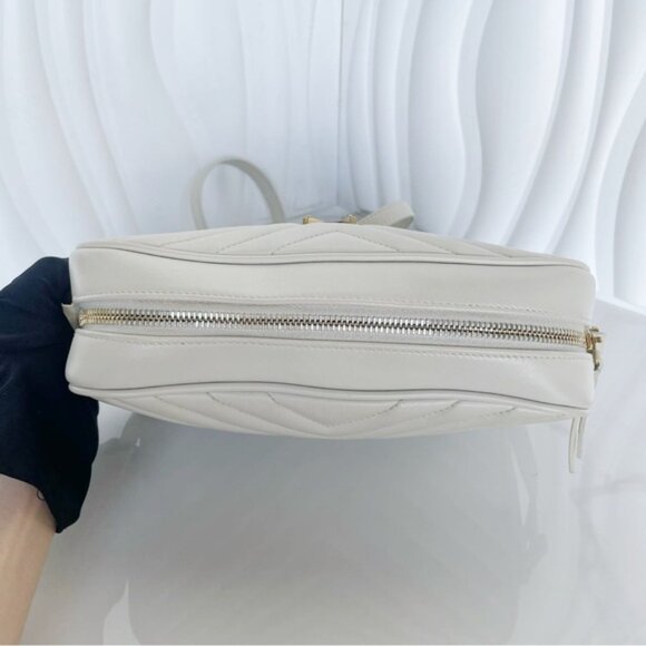 Yves Saint Laurent White Lou Camera Bag with Tassel - Picture 3 of 16